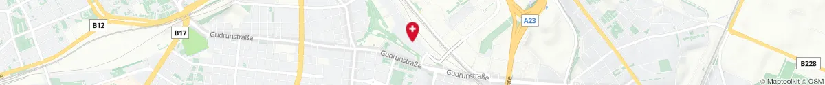 Kartendarstellung des Standorts für Apotheke im Sonnwendviertel in 1100 Wien